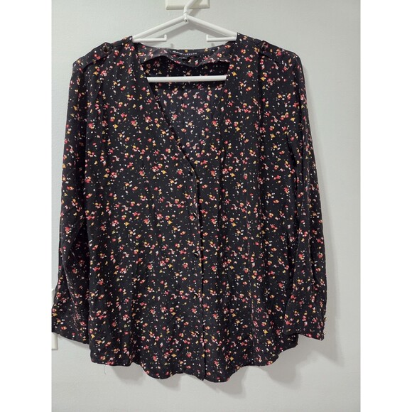 Madewell et Sezane Silk Floral Tomboy Button Up Blouse, Size Small - Picture 1 of 9